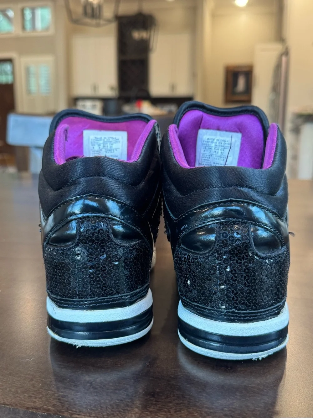 Converse Rare Sequin WEAPON  Edition High-Top Sneakers — Black w/Purple Accents